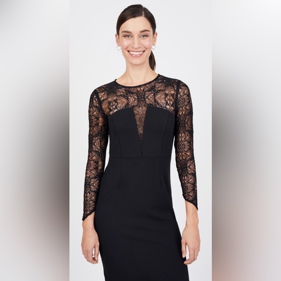 Sabie black dress with lace detail - Picture 3 of 7